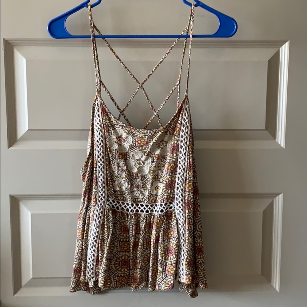 Hippie cami top w/ strappy back